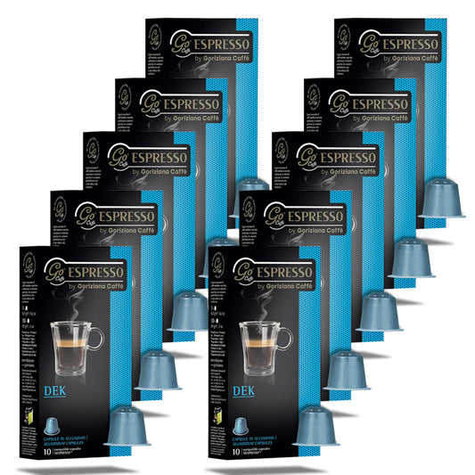 Go Caffè Nespresso® compatible DEK - 10 x 10 capsules