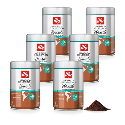 illy gemalen filterkoffie BRASILE Cerrado Meneiro - 6 x 250 gram