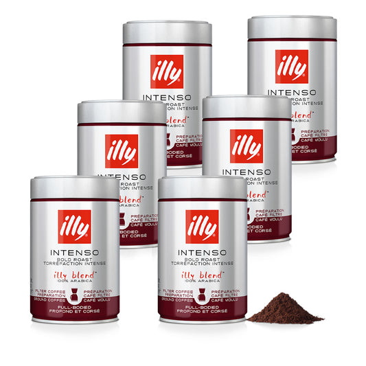 illy gemalen filterkoffie INTENSO - 6 x 250 gram