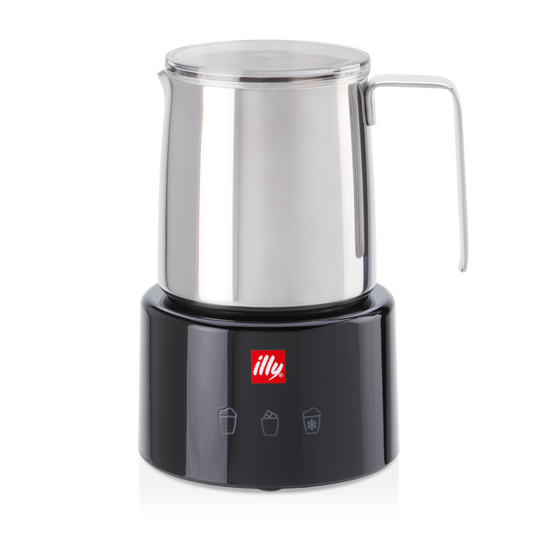 illy melkopschuimer RVS/zwart