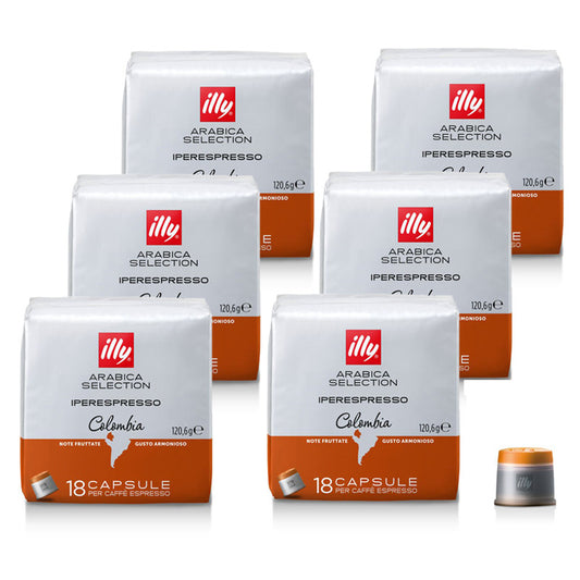 illy Iperespresso COLOMBIA - 6 x 18 capsules