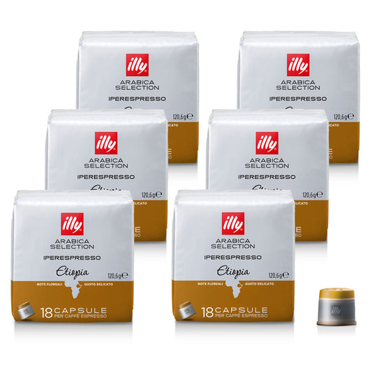 illy Iperespresso ETHIOPIË - 6 x 18 capsules