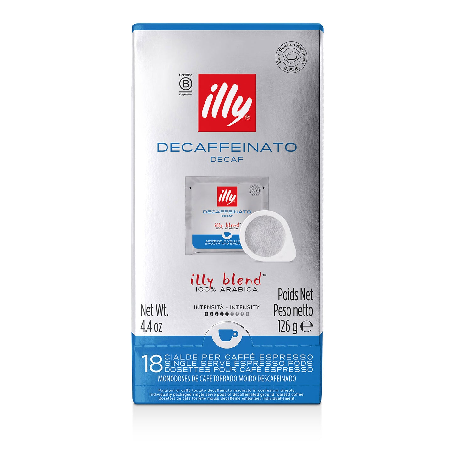 illy E.S.E. servings CAFEÏNEVRIJ - 12 x 18 koffiepads