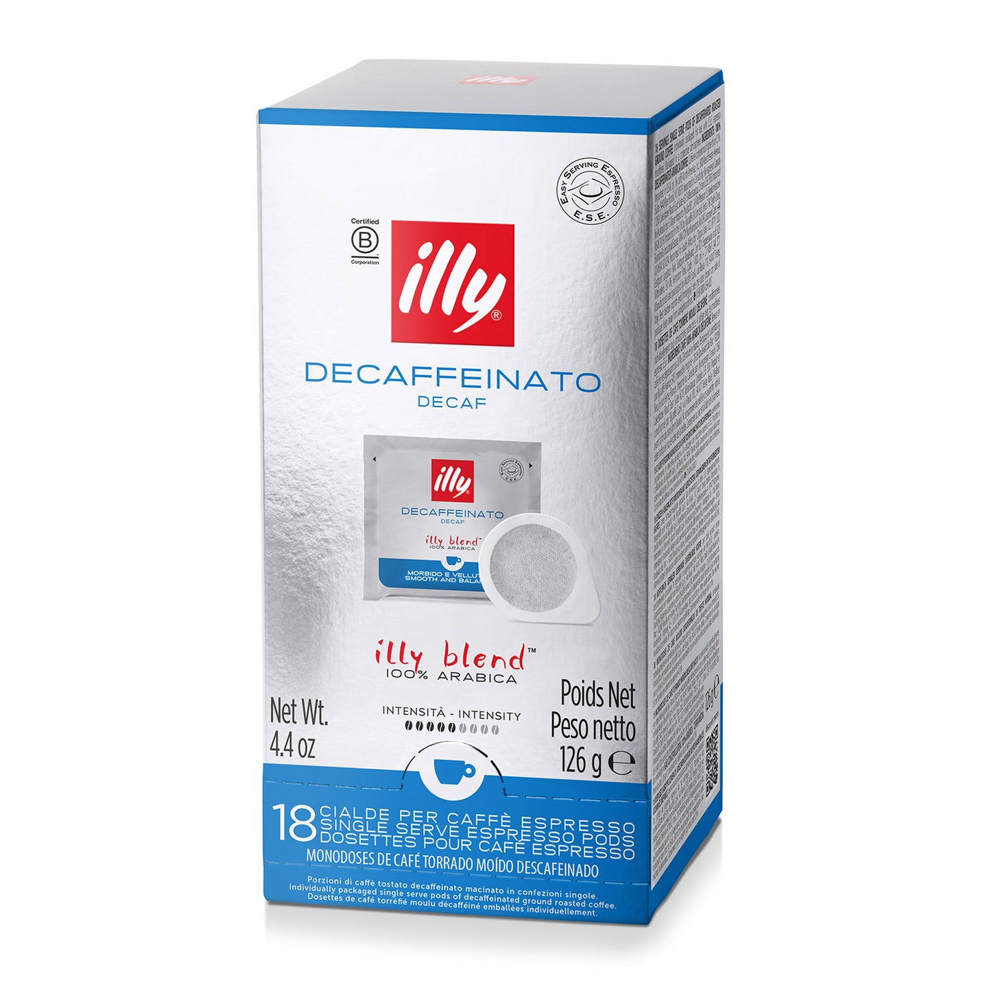illy E.S.E. servings CAFEÏNEVRIJ - 12 x 18 koffiepads