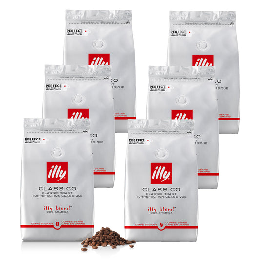 illy koffiebonen CLASSICO 6 x 500 gram - 100% Arabica espresso