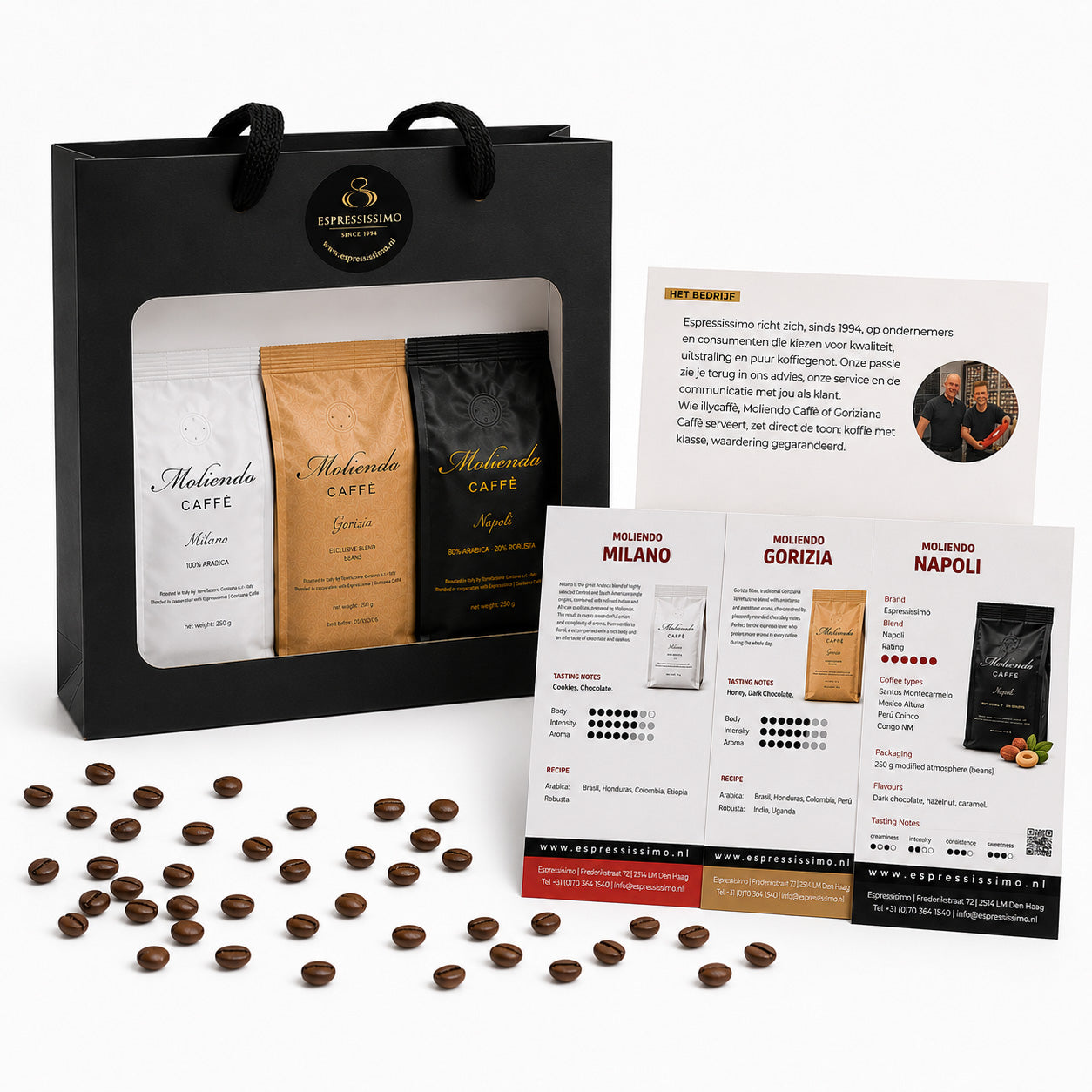 Cadeauset Moliendo Caffè Bonen — Milano, Gorizia & Napoli
