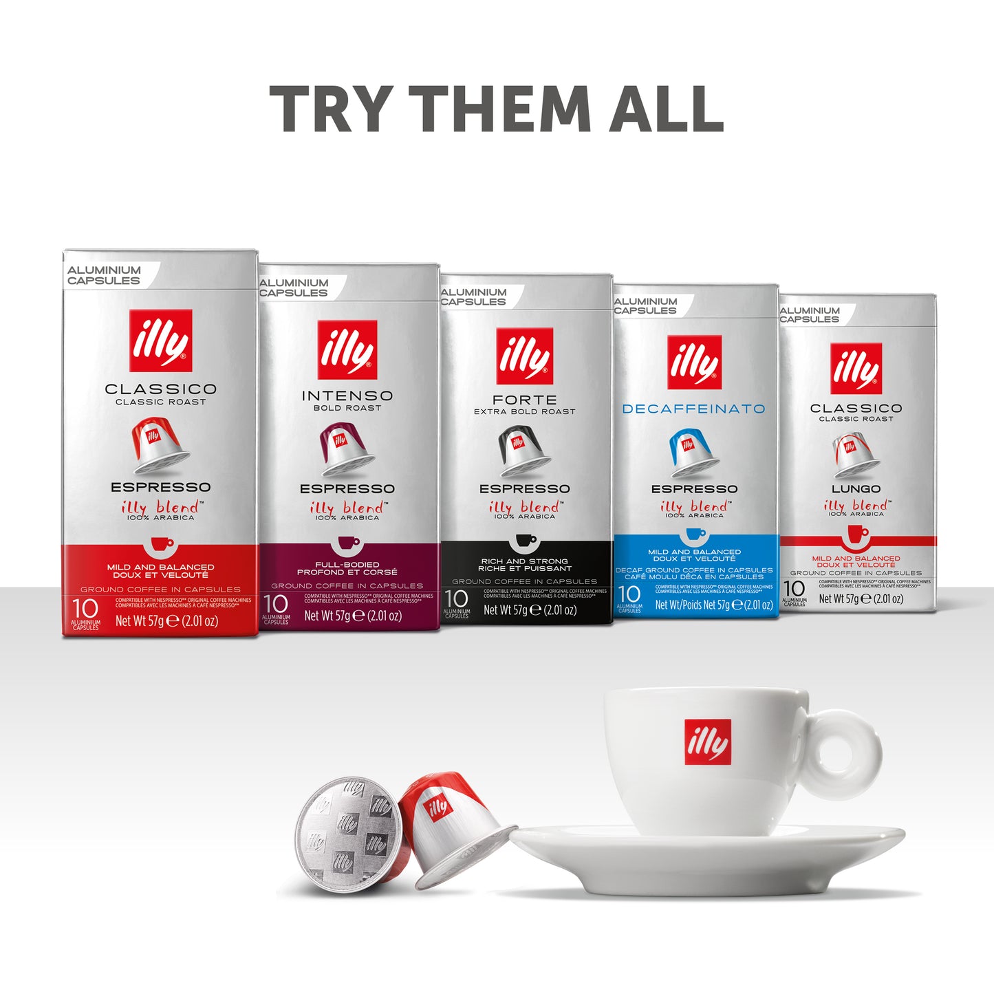 illy Nespresso® compatible INTENSO LUNGO  - 10 x 10 capsules