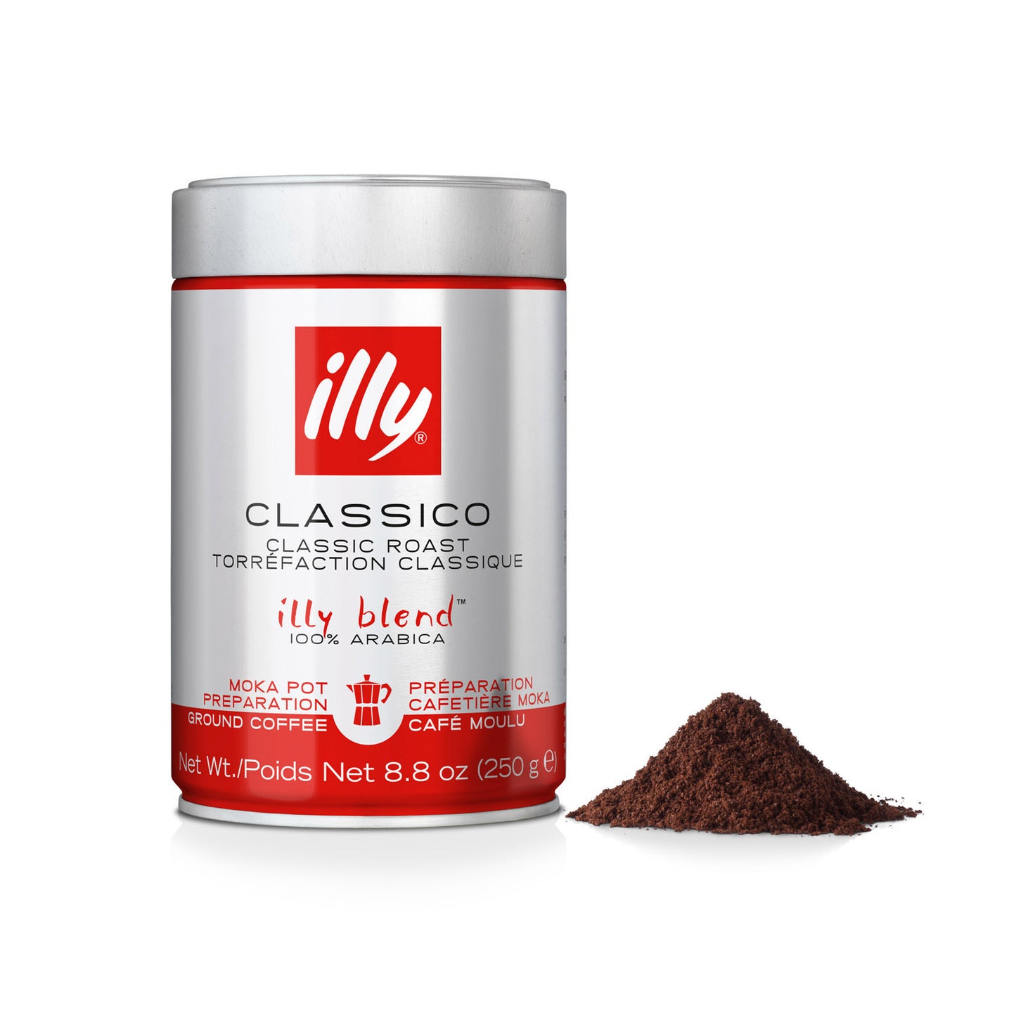 illy gemalen espressokoffie CLASSICO MOKA - 12 x 250 gram